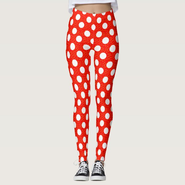 Leggings Puntos del Polka Rojo (Anverso)
