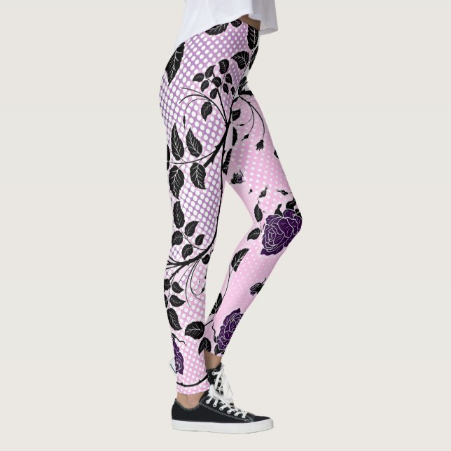 Leggings Puntos florales y de polka (Derecha)