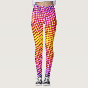 Leggings Puntos pixelados con gradiente rosa contemporáneo