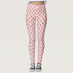 Leggings Puntos rosados y negros