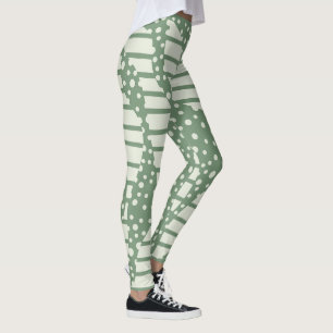 Leggings Puntos y franjas 2 - Verde