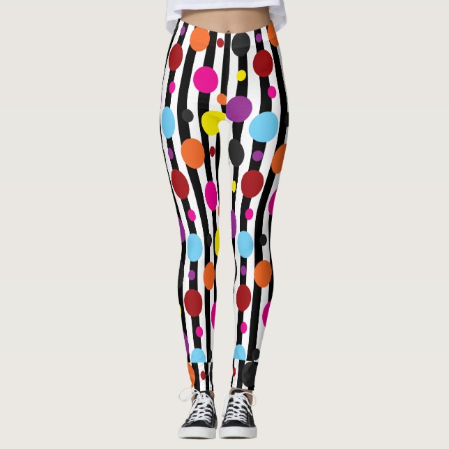 Leggings Puntos Y Rayas De Polka (Anverso)