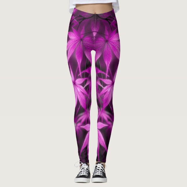 Leggings purple autumn sport (Anverso)
