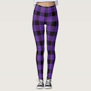 Leggings Purple Buffalo Country Lumberjack Plaid