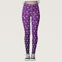 Purple Faux Purpurina Silver Music Notes