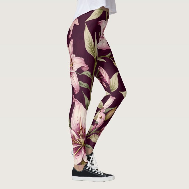 Leggings Purple Floral (Derecha)