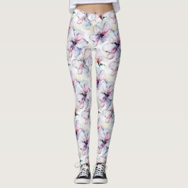 Leggings Purple Island Flowers