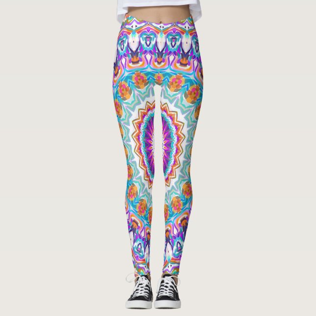 Leggings Purple Kaleidoscope Mandala (Anverso)