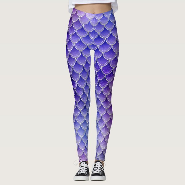 Leggings Purple mermaid glow (Anverso)