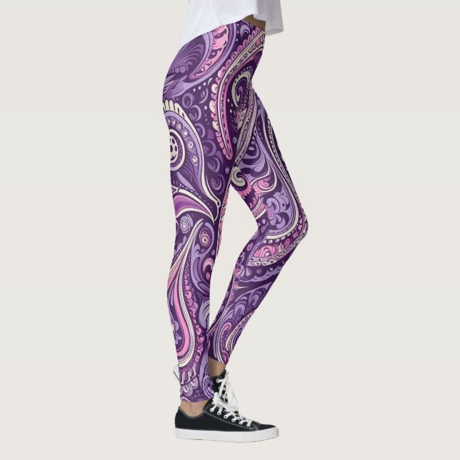 Leggings Purple Paisley  (Derecha)
