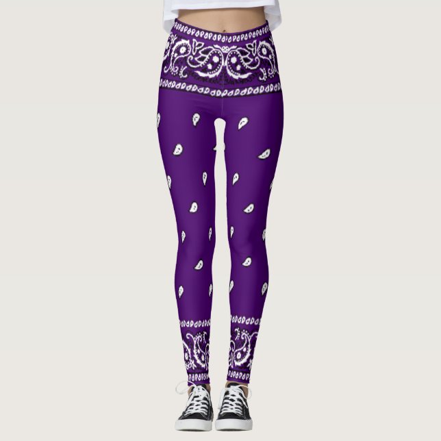 Leggings Purple Paisley Bandanna (Anverso)