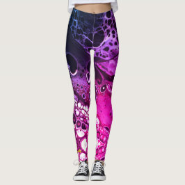 LEGGINGS PURPLE PINK COSMIC DARK WEBBBING
