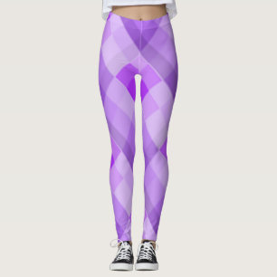 Leggings Purple Plaid