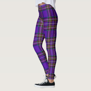 Leggings Purple Plaid