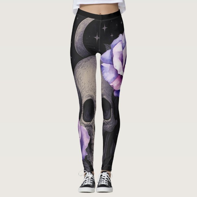 LEGGINGS PURPLE SKULL (Anverso)