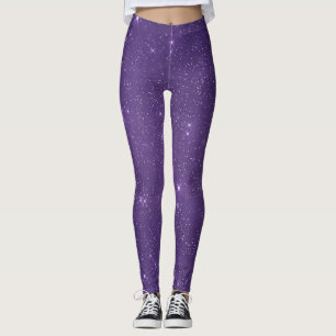 Leggings Purple Sparkle Girly Glam