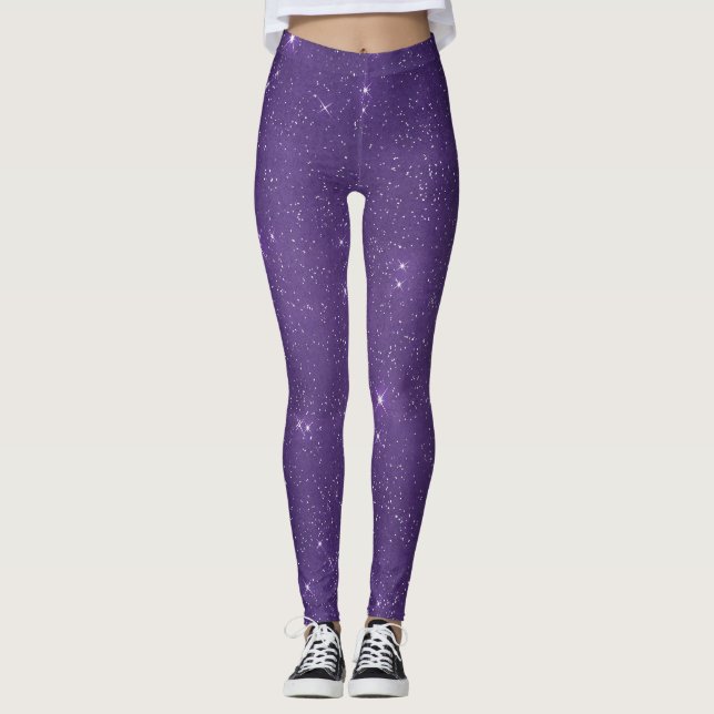 Leggings Purple Sparkle Girly Glam (Anverso)