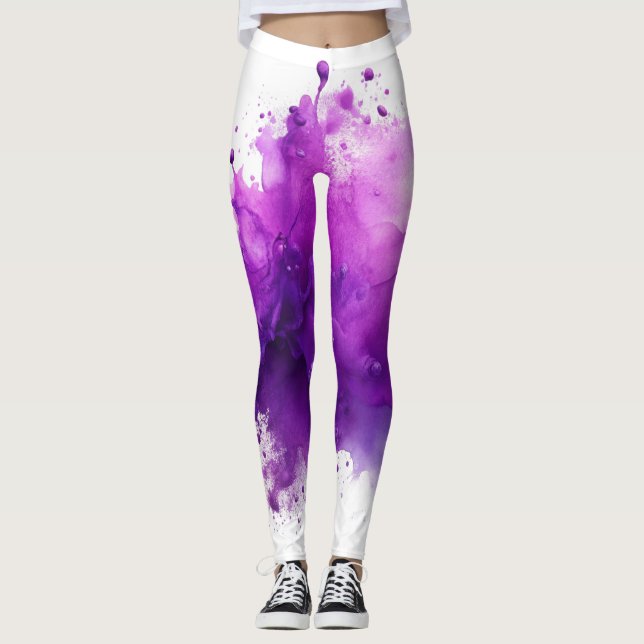 Leggings Purple Splash (Anverso)