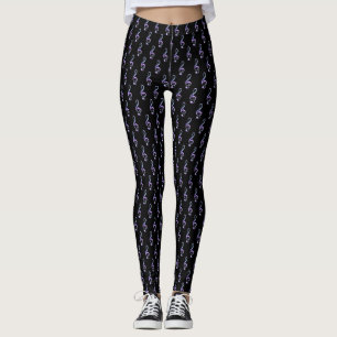 Leggings Purple Treble Clef