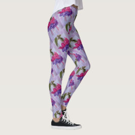 LEGGINGS PURPLE Y FUSCHIA ROSA | LEGADOS FLORALES