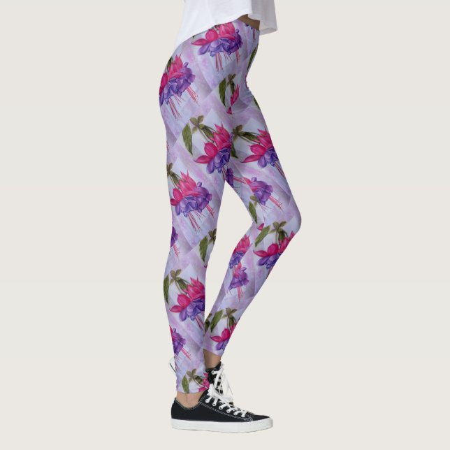 LEGGINGS PURPLE Y FUSCHIA ROSA | LEGADOS FLORALES (Derecha)