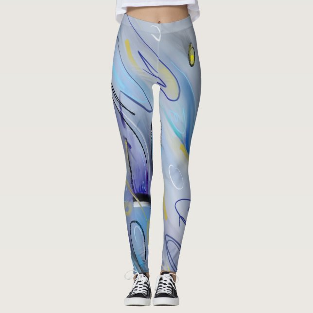 Leggings Púrpura abstracto (Anverso)