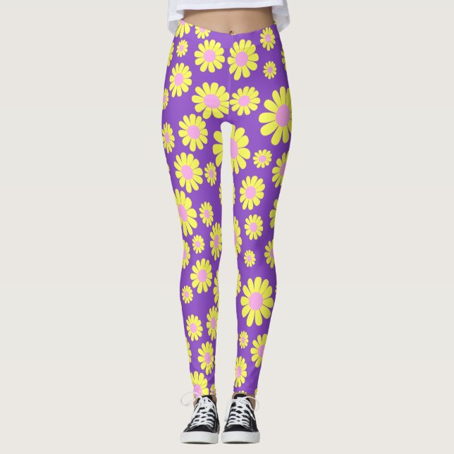 Leggings Púrpura amarillo marrón (Anverso)