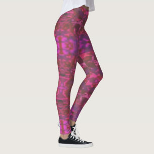 Leggings Púrpura apasionado caliente rosa! Fun Yoga Pant Le