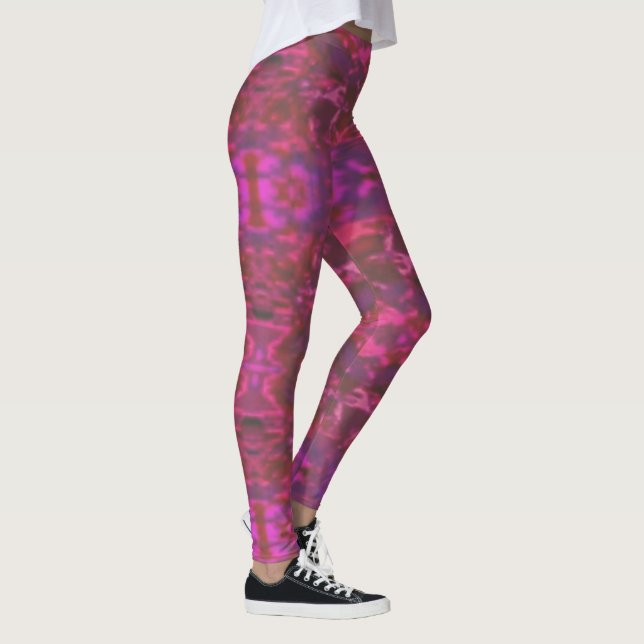 Leggings Púrpura apasionado caliente rosa! Fun Yoga Pant Le (Derecha)