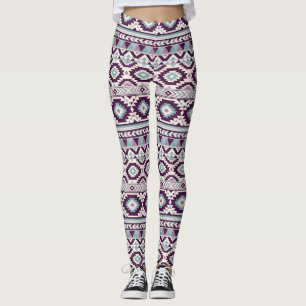 Leggings Púrpura azteca mezcla piernas femeninas