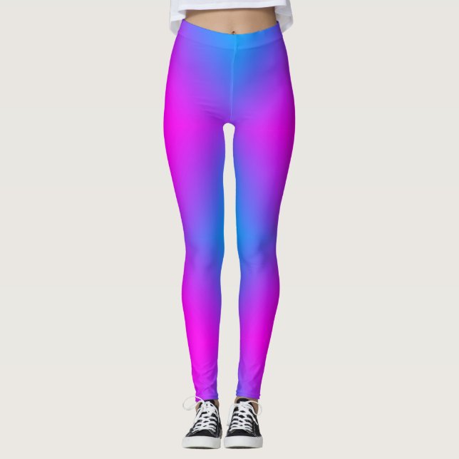 Leggings Púrpura Azul Rosa Ombre 4Ann (Anverso)