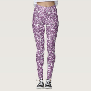 Leggings Púrpura Botánico Moderno