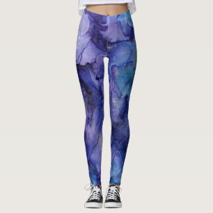 Leggings Púrpura color de agua