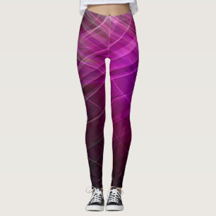 Leggings Púrpura de patrón lineal - Piernas