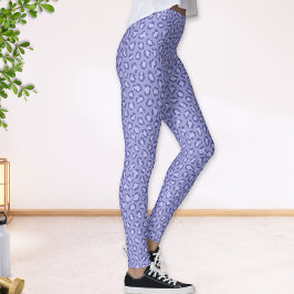 Leggings Púrpura del Periwinkle de impresión de animales le
