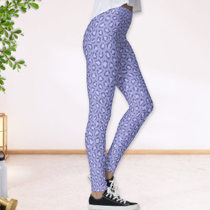 Leggings Púrpura del Periwinkle de impresión de animales le