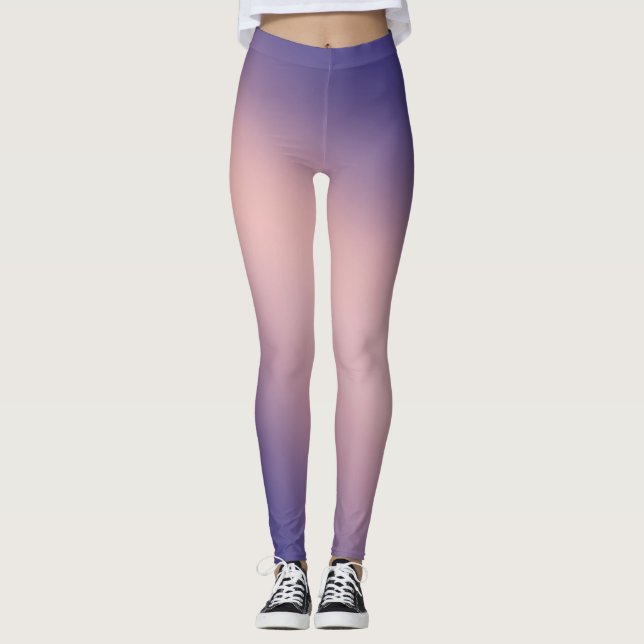Leggings Púrpura efecto rosa de luz solar (Anverso)