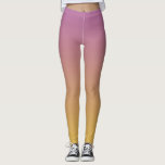 Leggings Púrpura Gradual y Oro<br><div class="desc">Leggings simples pero de diseño en un gradiente morado a amarillo dorado. Obra de Aleta.</div>