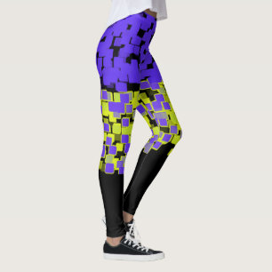 Leggings Púrpura + Lime Verde Aburrido