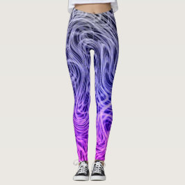 Leggings Púrpura lineal retorcida2 - Piernas