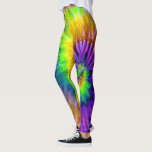 Leggings Púrpura Naranja Verde Psicodelic Starburst Tye<br><div class="desc">Estas leyendas presentan un brillante diseño de tinte psicodélico arcoiris que recuerda a la contracultura hippie de los años 60. Perfecto para el yoga,  correr,  hacer ejercicio en el gimnasio,  o justo cuando quieres llevar unas bonitas y atractivas pintas. Los colores son verde neón,  violeta,  naranja,  azul y amarillo.</div>