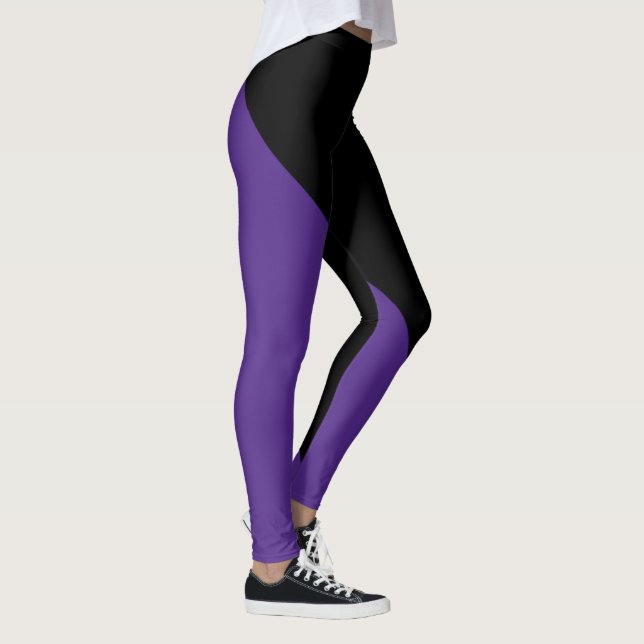 Leggings Púrpura oscuro y negro (Derecha)