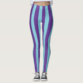 Leggings Púrpura rayado