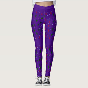Leggings Púrpura real con patrones