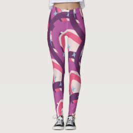 Leggings Púrpura rosa bohemio arco iris mamá personalizada