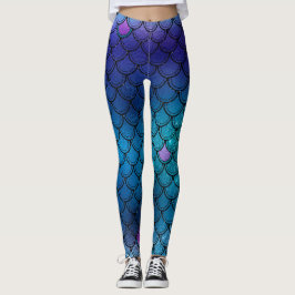 Leggings Púrpura, Verde azulada y azul