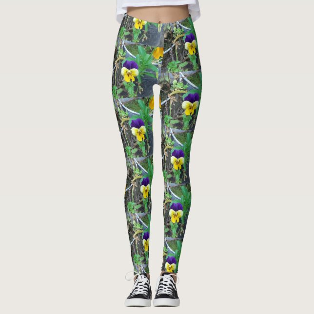 Leggings Púrpura y amarilla (Anverso)