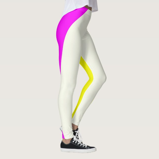 Leggings Púrpura y moda amarilla (Derecha)
