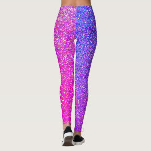 Leggings Purpurina Azul Púrpura Ombre Elegante