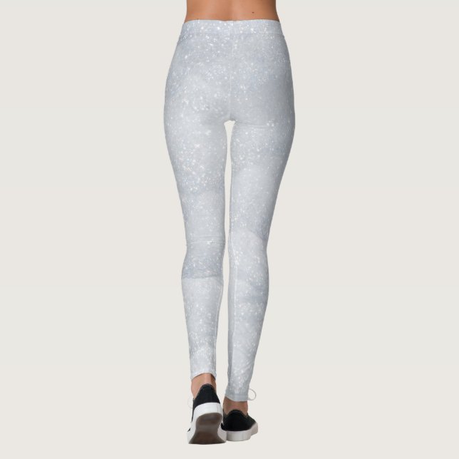 Leggings Purpurina blanco de invierno esparce a Navidades (Reverso)